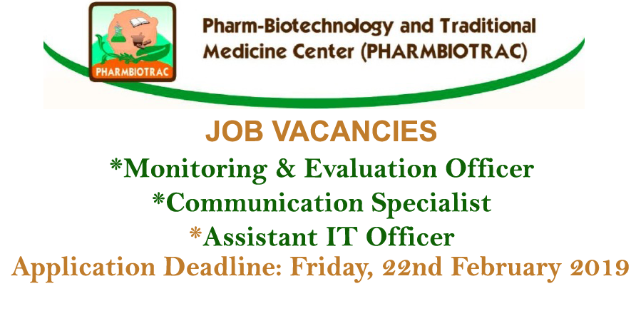 Mbarara University of Science and Technology- Job Advert- PHARMBIOTRAC