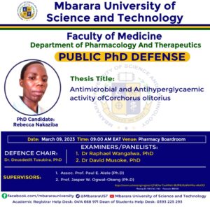 phd courses at mbarara university