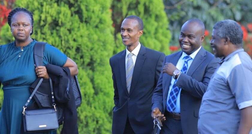 Council members arrive at the event