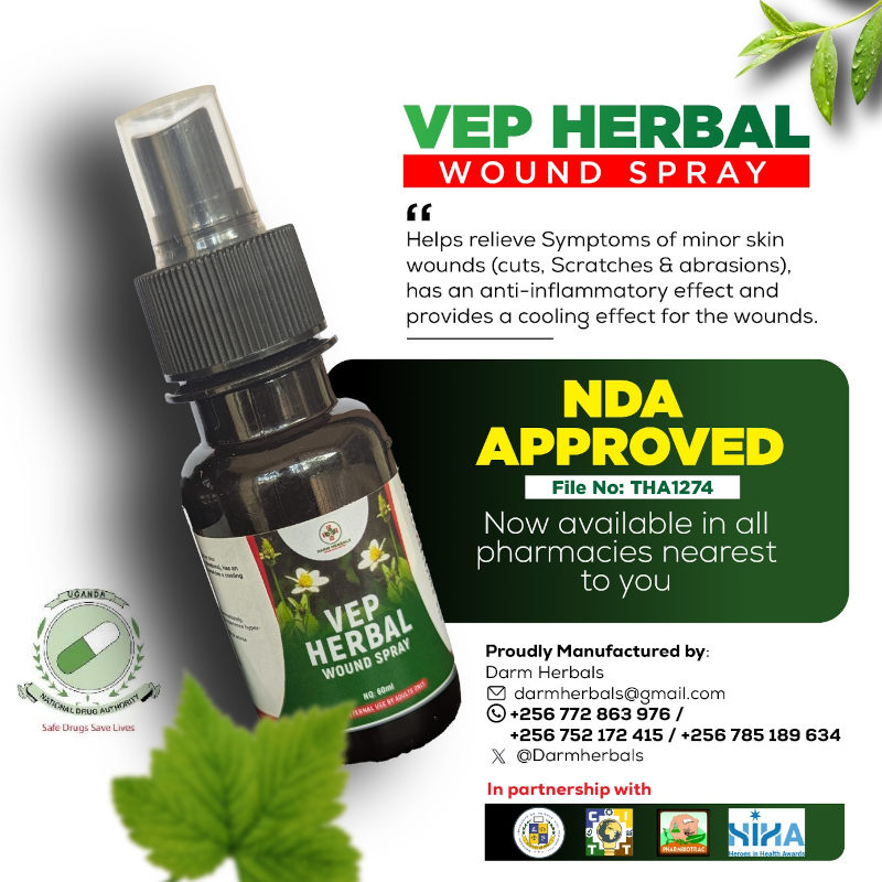 FLYER INDICATING VEP HERBAL WOUND SPRAY AND NDA NOTIFICATION FILE NUMBER