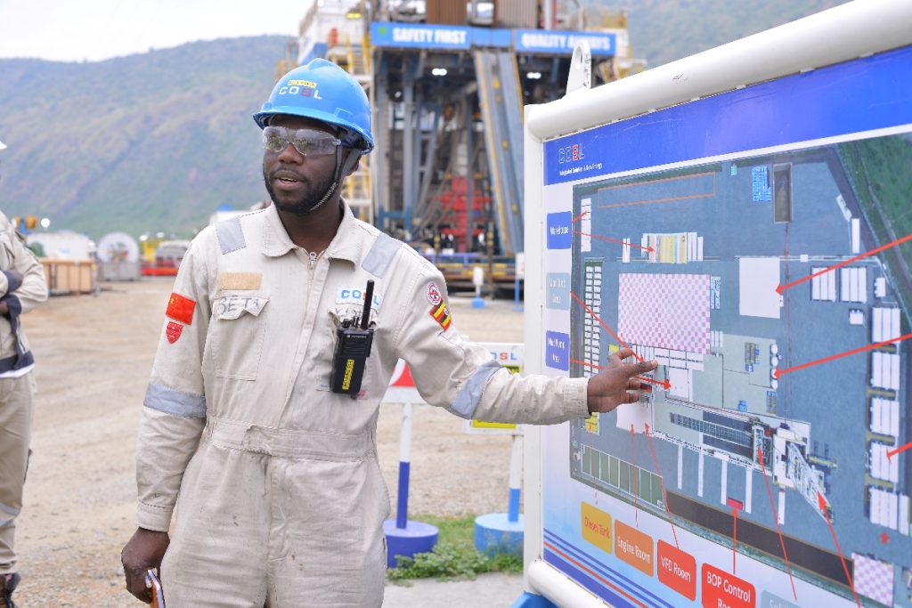 Safety first, always: Eng. Edwin Beeta, HSE Officer at COSL Uganda, highlights that Health, Safety, and Environment (HSE) protocols are the foundation of every successful rig operation. For us, operating safely and responsibly isn't just a requirement—it's a commitment to efficiency.