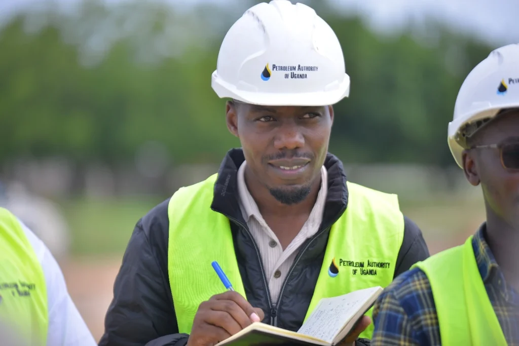Noted: Eng: Micheal Marembo (PhD) senior lecturer in the department of Energy, minerals and petroleum studies during the Kasemene I tour.