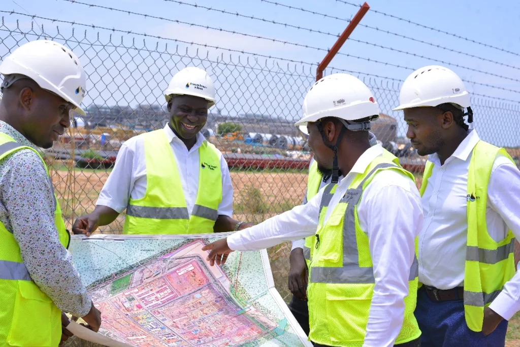 MUST Engineers checking out the Industrial park and the Construction CPF layout