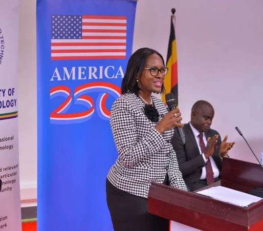 Prof. Pauline Byakika-Kibwika addressing the MUST community.