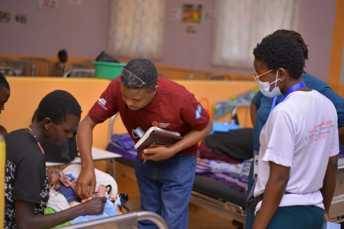 Post-surgery review by Dr. Dan Kisitu an orthopaedic surgeon