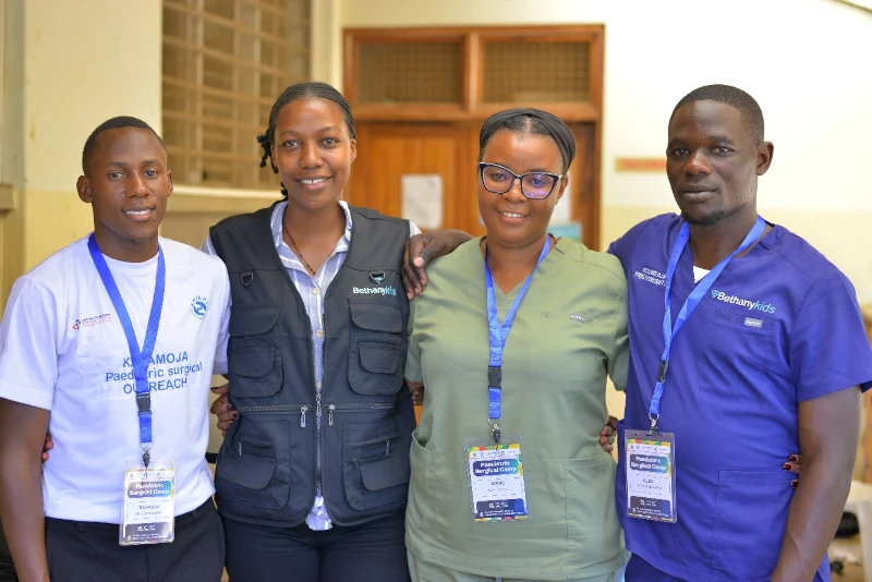 Team from Bethanykids that assembled the on physical rehabilitation and mobility equipment