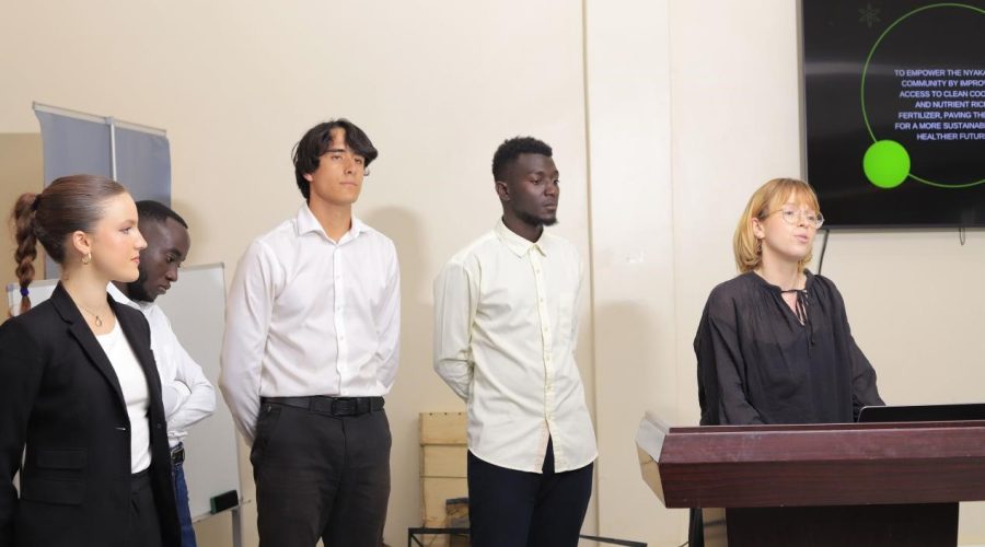 Biogas team during the presentation