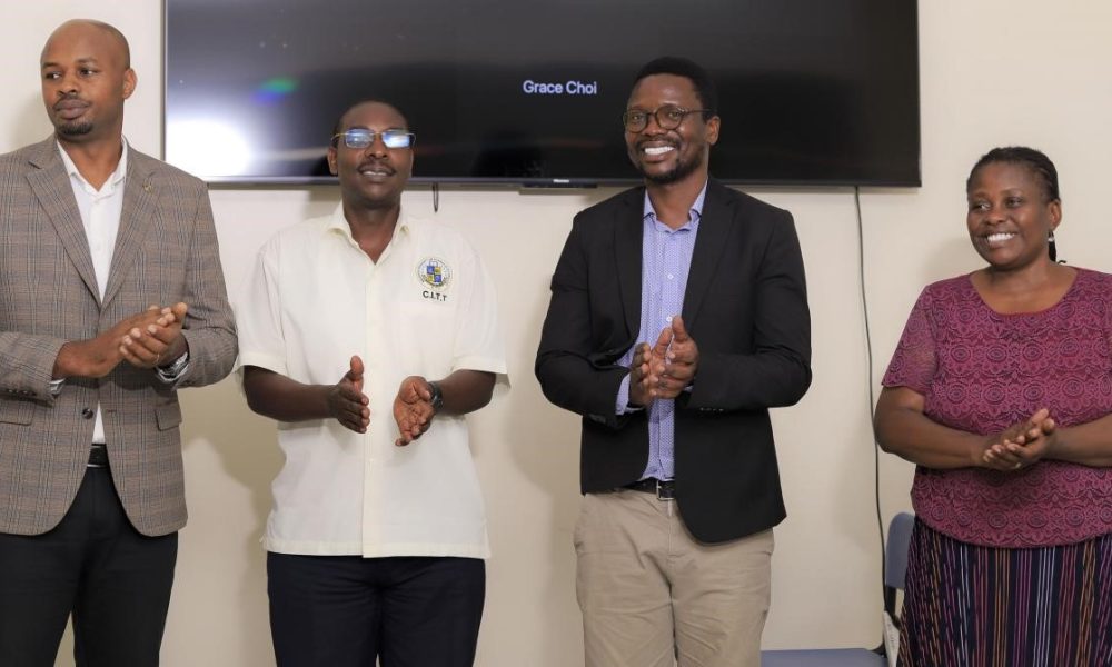 Left to Right: Mr. Vincent Kwatampora, Dr. Medard Twinamatsiko, Mr. Herbert Kisara and Dr. Wendo Olema Mulahgwa after giving out ceretificates to students